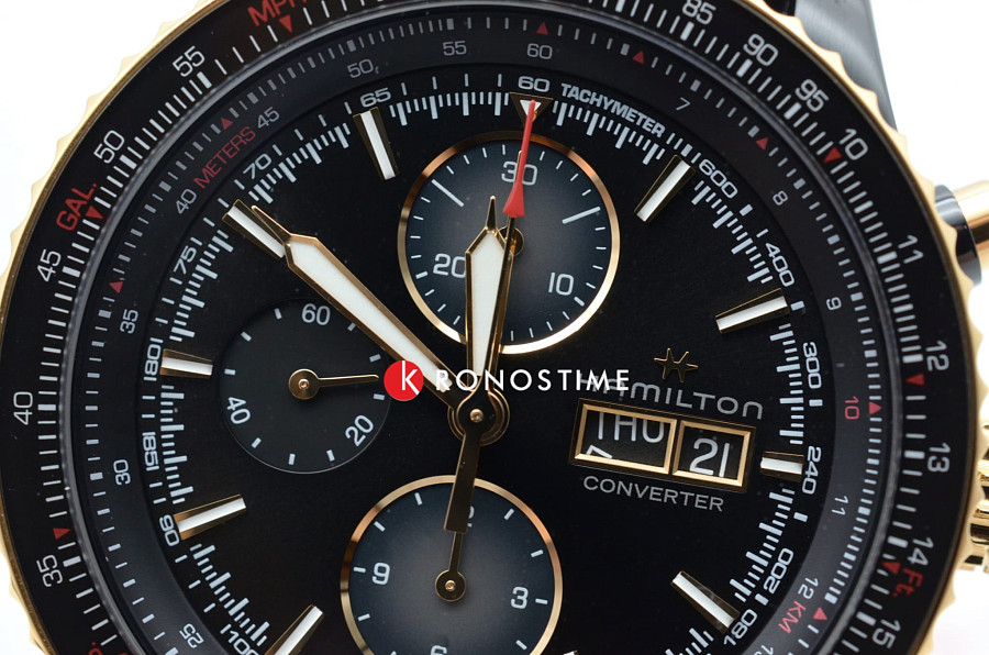 Часы Hamilton Khaki Aviation Converter Auto Chrono H76736730 — механические, Швейцария, мужские