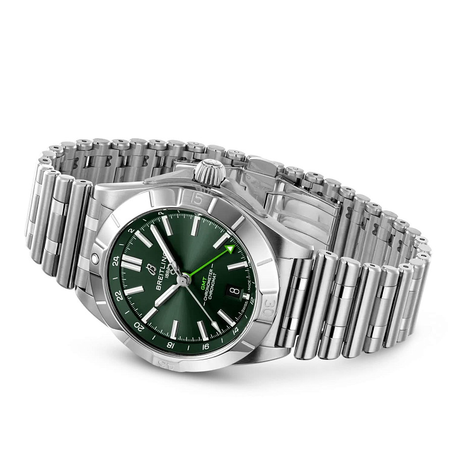 Часы Breitling Chronomat Automatic GMT 40 mm P323981A1L1A1 — платина металл сталь, Швейцария