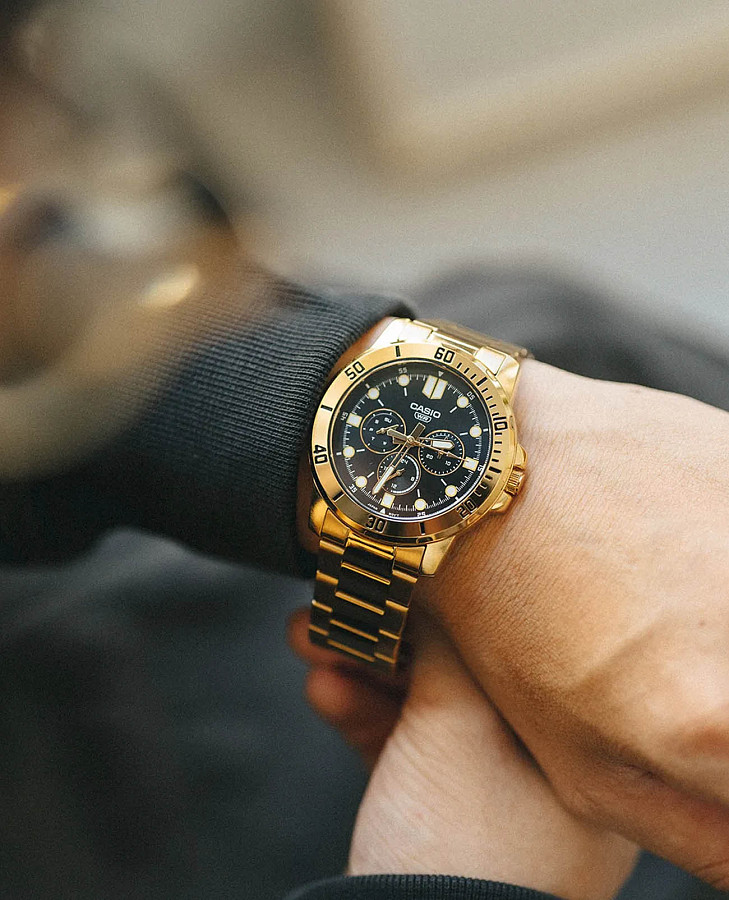 Часы Casio Collection MTP-VD300G-1EUDF (MTP-VD300G-1E) — кварцевые, сталь металл