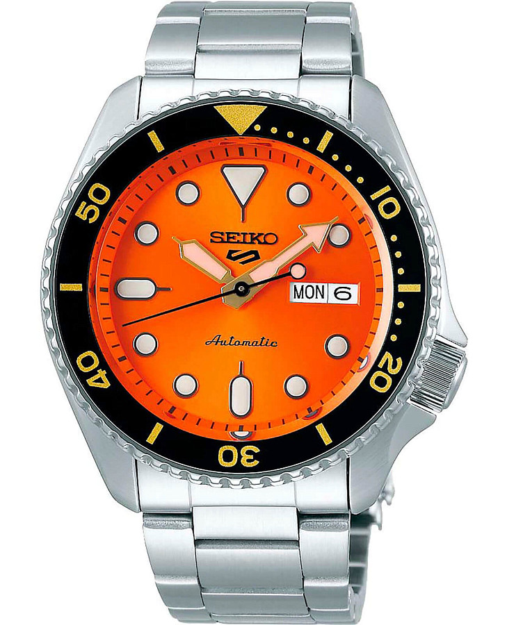 Часы Seiko 5 Sports SRPD59K1 — мужские, оранжевый