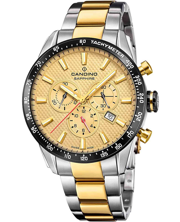 Часы Candino Gents Sport C4748/A — мужские, золотой