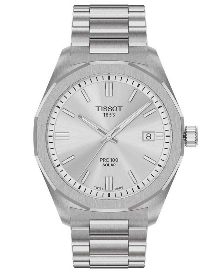 Часы Tissot PRC 100 Solar Quartz 39mm T151.422.11.031.00 — мужские, белый