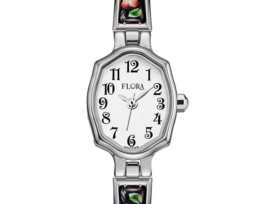 Часы УЧЗ Flora 1240F-2 — кварцевые, латунь