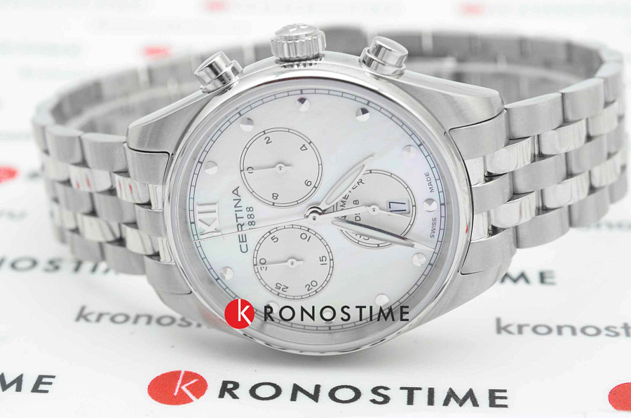 Часы Certina DS-8 Lady Chronograph C033.234.11.118.00 — женские, нержавеющая сталь