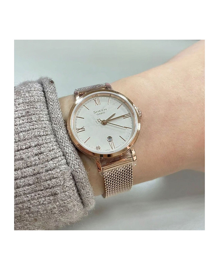 Часы Casio Sheen SHE-4540CM-3AUDF — кварцевые, металл сталь