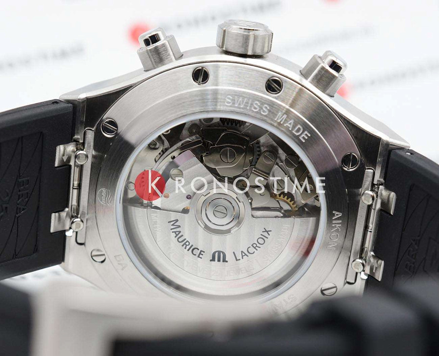 Часы Maurice Lacroix Aikon Automatic Chronograph AI6038-SS000-330-2 — каучук, мужские