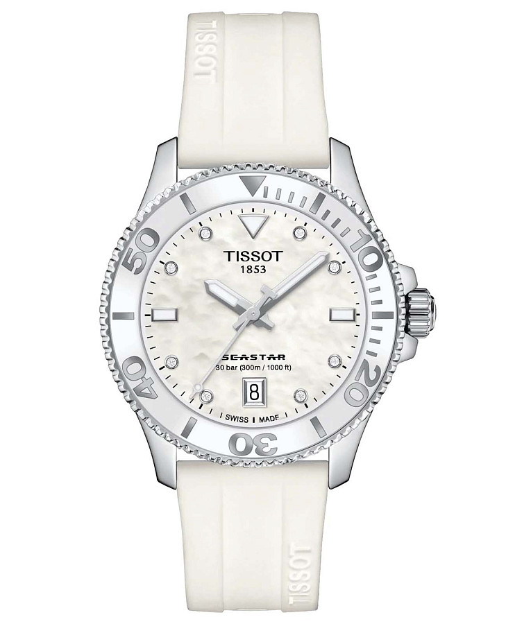 Часы Tissot Seastar 1000 T120.210.17.116.00 — женские, перламутровый