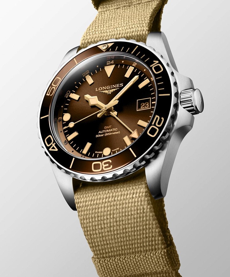 Часы Longines HydroConquest L3.790.4.66.2 — тканевый, мужские