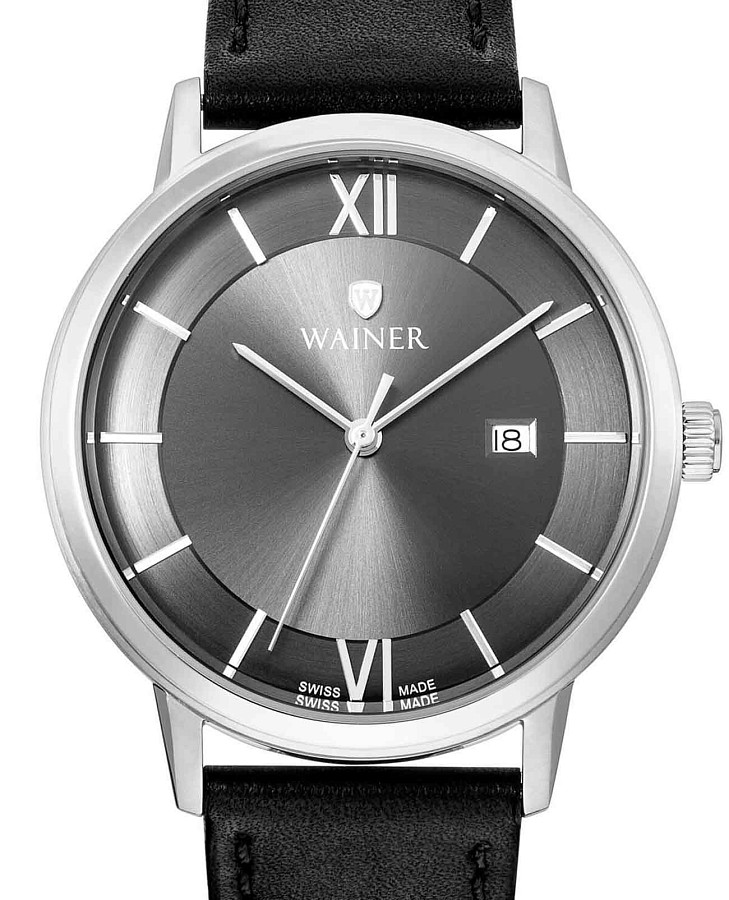Часы Wainer Classic WA.11190-B — кварцевые, металл сталь