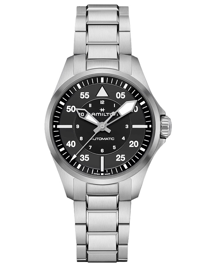 Часы Hamilton Khaki Aviation Pilot Auto H76215130 — мужские, черный
