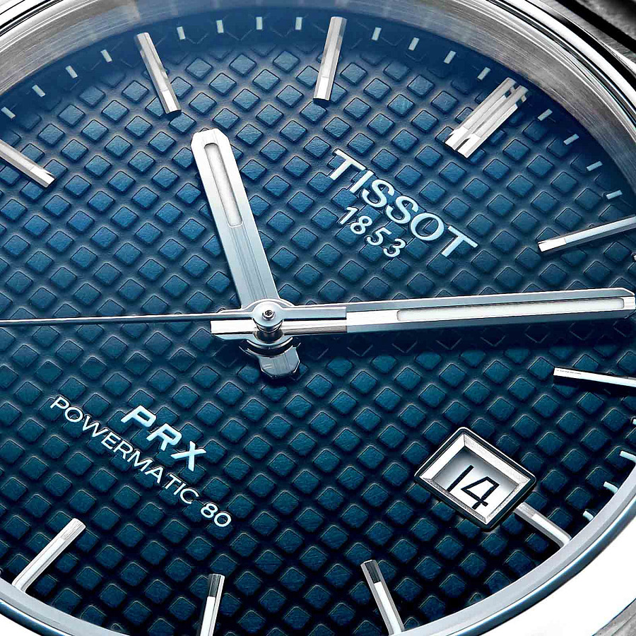 Часы Tissot PRX Ocean Blue Powermatic 80 T137.407.11.041.00 — мужские, серебристый