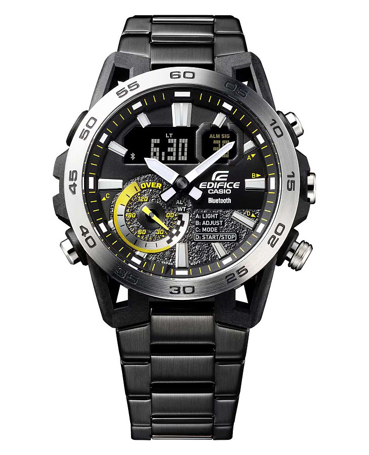 Часы Casio Edifice ECB-40DC-1ADF (ECB-40DC-1AEF) — мужские, нержавеющая сталь с ip-покрытием