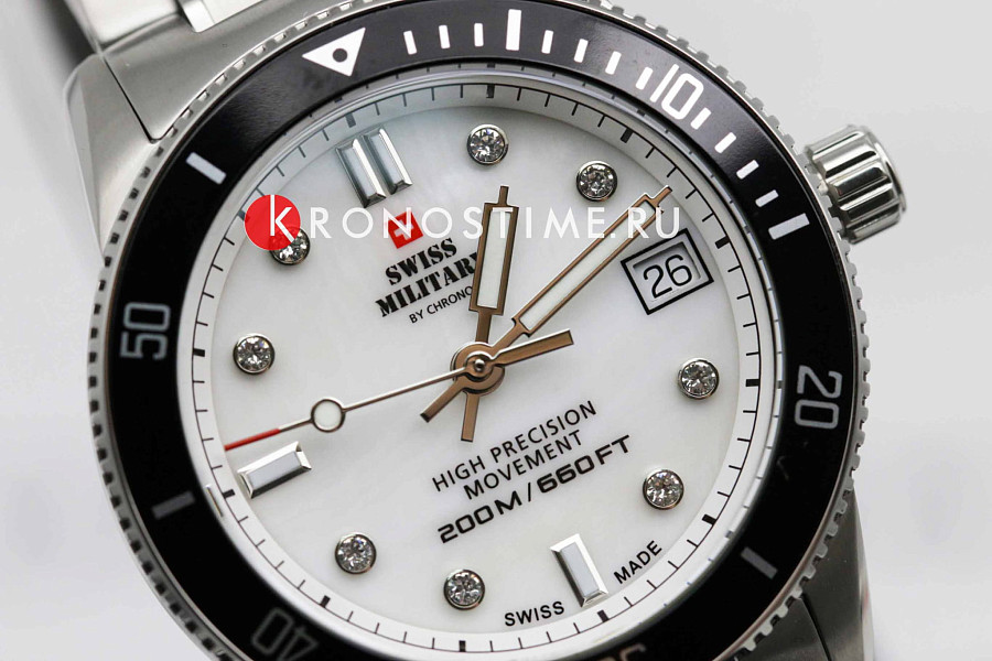Часы Swiss Military by Chrono Сверхточные SM34089.03 — нержавеющая сталь, женские