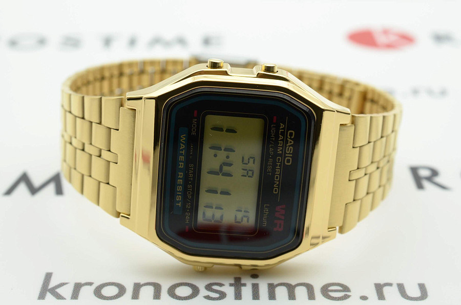 Часы Casio A-159WGEA-1E — сталь с ip покрытием, мужские
