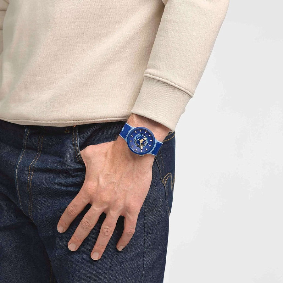 Часы Swatch Big Bold Biosourced Lacquered SB05N105 — мужские, биоматериал