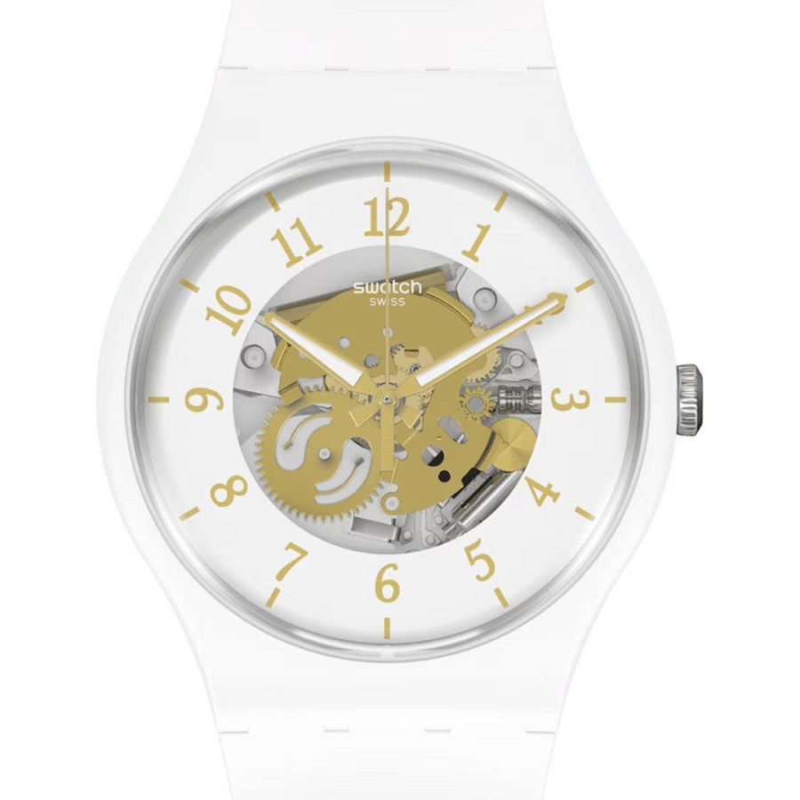 Часы Swatch New Gent Bioceramic Swatch Pay! SO32W105-5300 — кварцевые, биокерамика