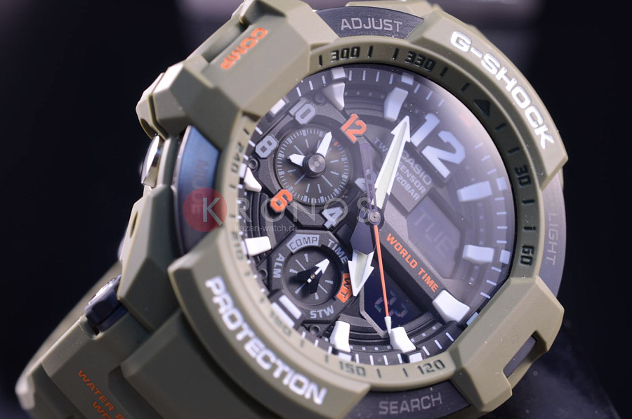 Часы Casio G-Shock GA-1100KH-3A — электронные, металл сталь