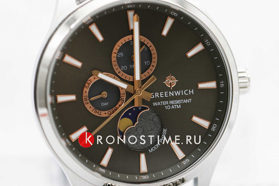 Часы Greenwich Moon Walker GW 058.19.34 — нержавеющая сталь, мужские