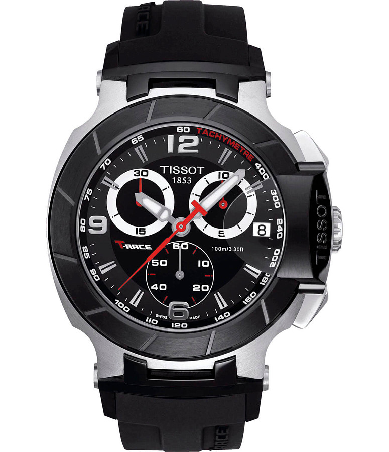 Часы Tissot T-Sport T-Race Quartz Chronograph T048.417.27.057.00 — мужские, черный