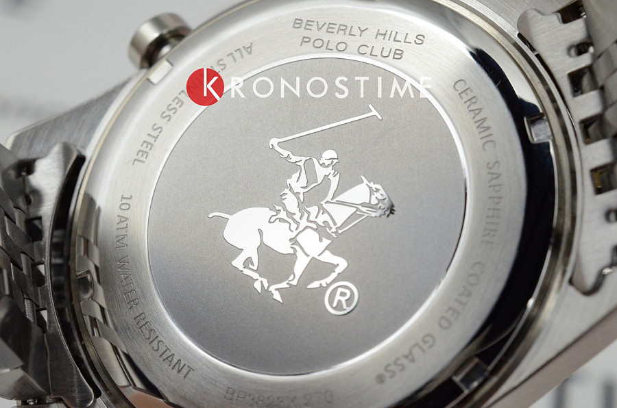 Часы Beverly Hills Polo Club BP3823X.270 — зеленый, металл сталь