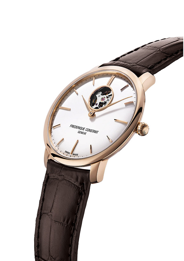 Часы Frederique Constant Slimline Heart Beat Automatic FC-312V4S4 — механические, металл сталь