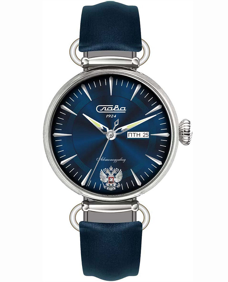 Часы Слава Премьер 8200929/300-8205 — мужские, синий