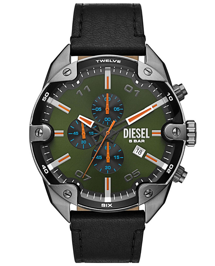 Часы Diesel Spiked DZ4626 — мужские, зеленый