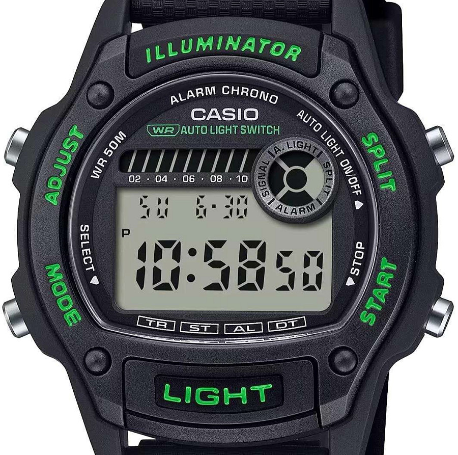 Часы Casio Collection W-220H-1A3 — кварцевые, пластик