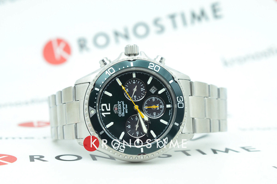 Часы Orient Chronograph Solar RA-TX0204E (RN-TX0204E) — кварцевые, металл сталь