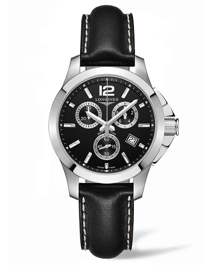 Часы Longines Conquest L3.379.4.56.3 — мужские, черный