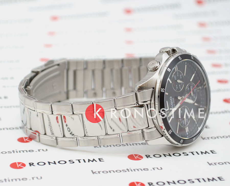 Часы Casio Collection MTP-1374D-1AVDF (MTP-1374D-1A) — серебристый, сталь металл