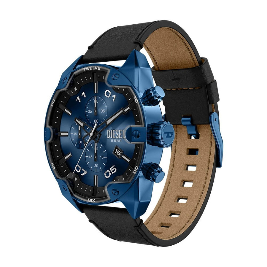 Часы Diesel Spiked DZ4703 — синий, сталь металл