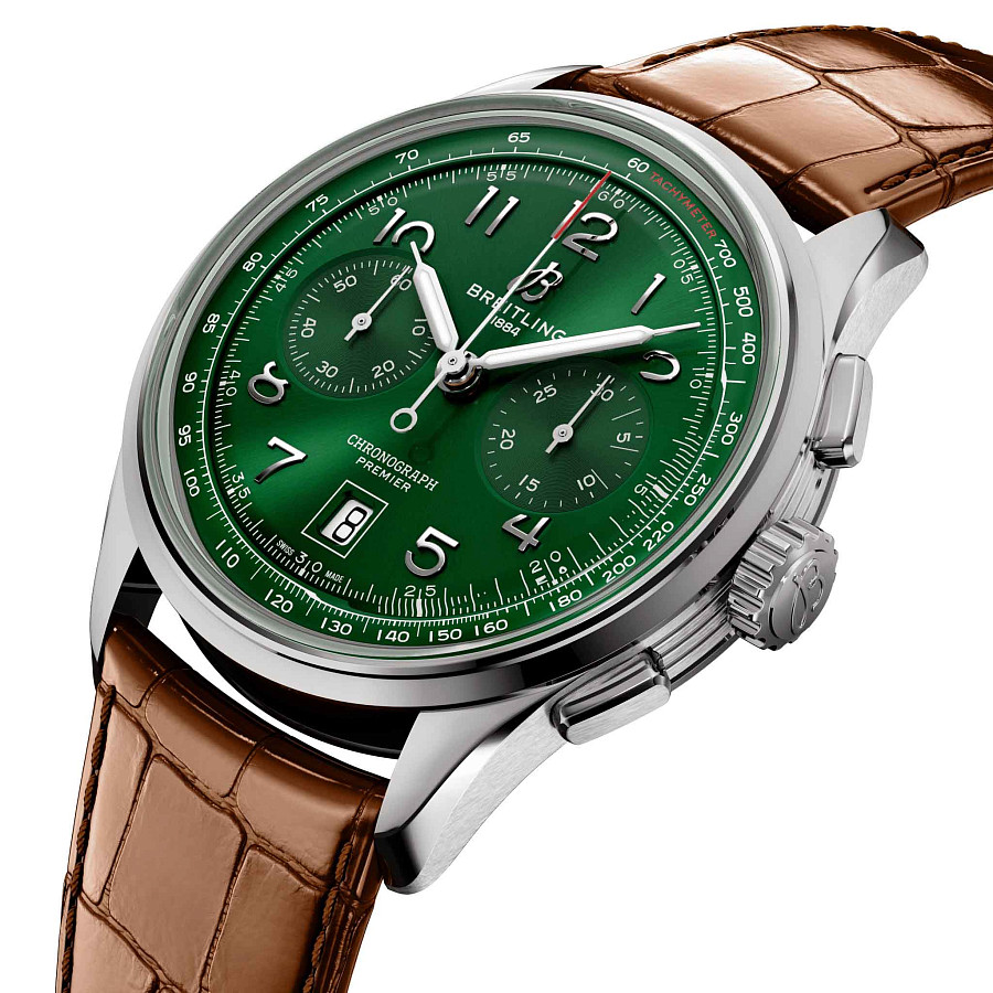 Часы Breitling Premier B01 Chronograph 42 AB0145371L1P1 — кожаный, мужские