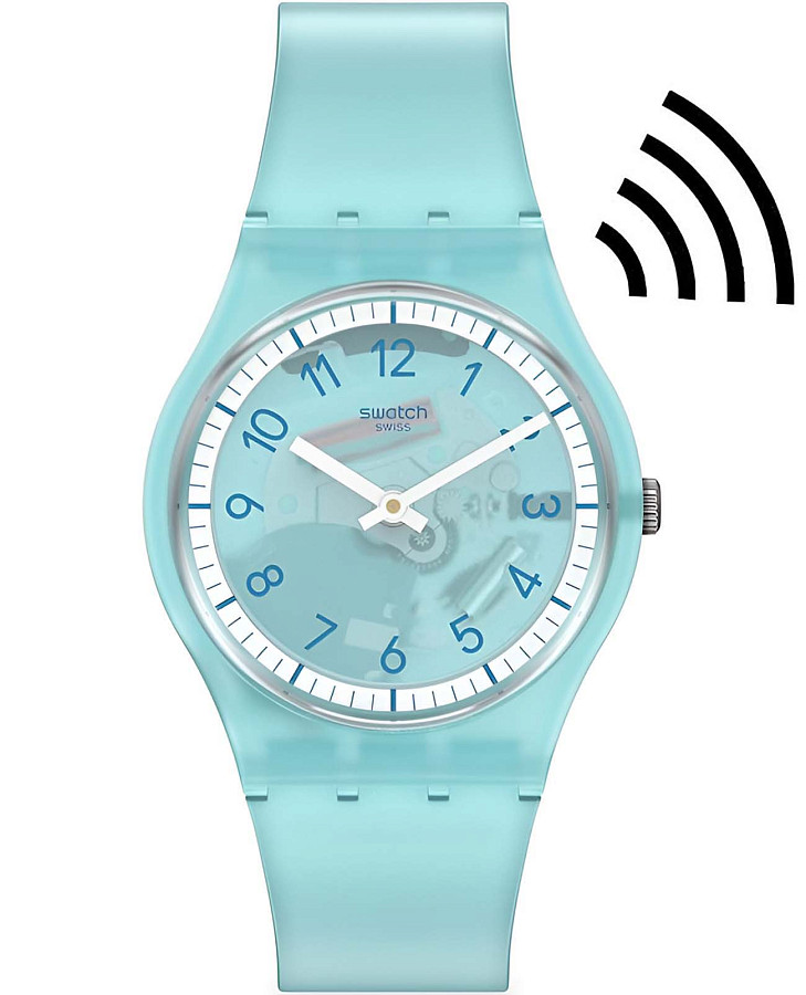 Часы Swatch Gent Swatch Pay! SVHS100-5300 — женские, голубой