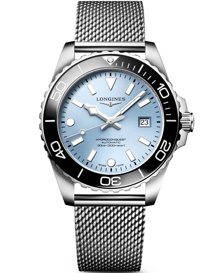 Часы Longines HydroConquest L3.788.4.99.6 — мужские, голубой