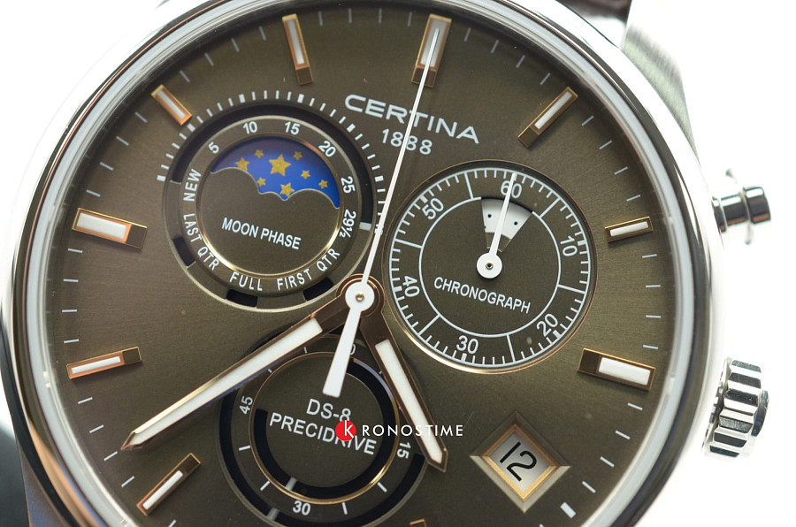 Часы Certina DS-8 Chronograph Moon Phase C033.450.16.081.00 — мужские, кожаный