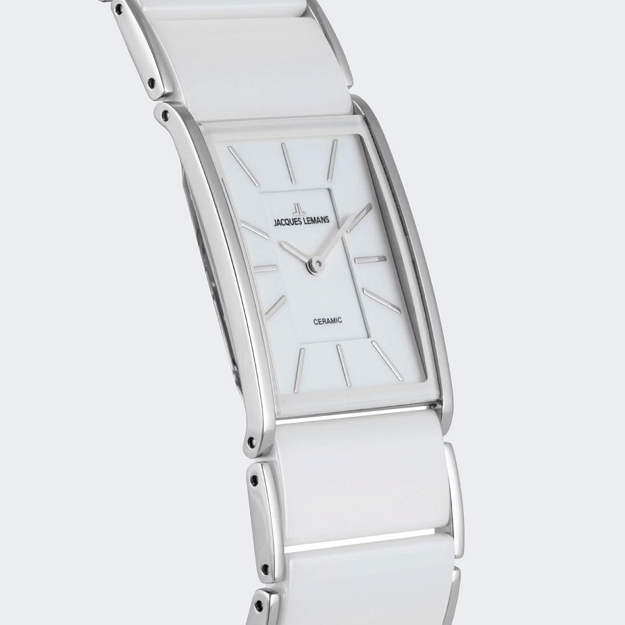 Часы Jacques Lemans Dublin 1-2214B — сталь + керамические вставки, женские