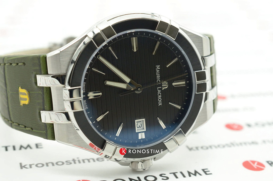 Часы Maurice Lacroix Aikon Quartz AI1008-PVB21-330-1 — кварцевые, сталь металл