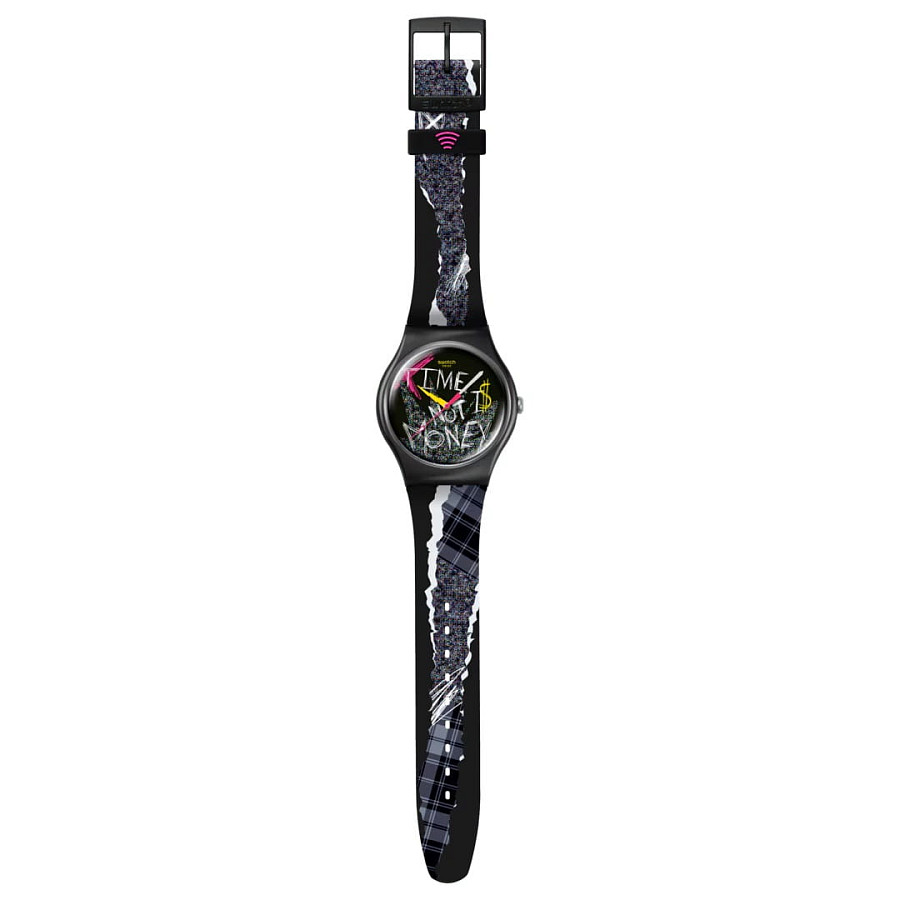 Часы Swatch Blank Check SO32B122-5300 — силикон, женские
