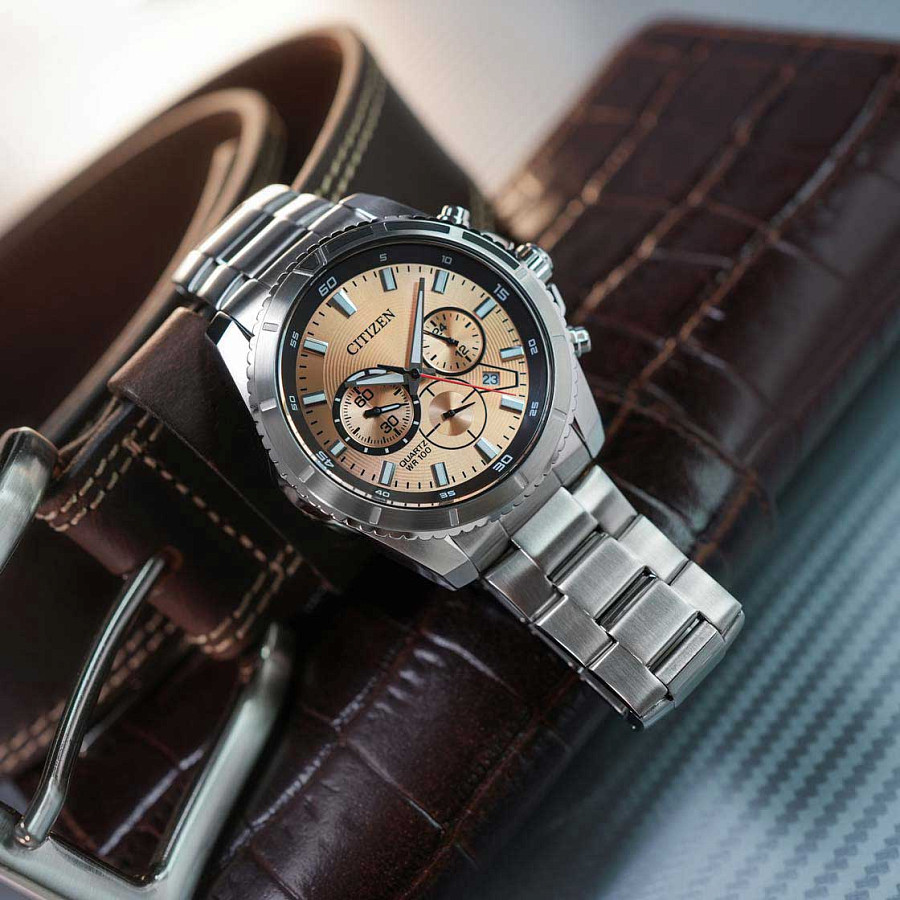 Часы Citizen Chronograph AN8200-50X — нержавеющая сталь, мужские