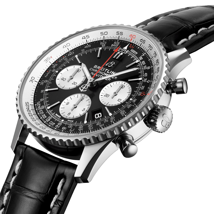 Часы Breitling Navitimer B01 Chronograph 43 AB0121211B1P1 — механические, металл сталь