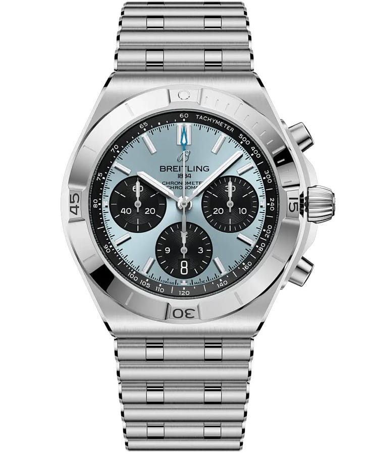 Часы Breitling Chronomat B01 Chronograph 42 mm PB0158101C1A1 — мужские, голубой