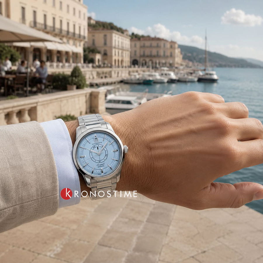 Часы Longines Heritage L1.648.4.92.6 — голубой, сталь металл