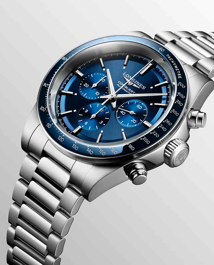 Часы Longines Conquest L3.835.4.92.6 — нержавеющая сталь, мужские