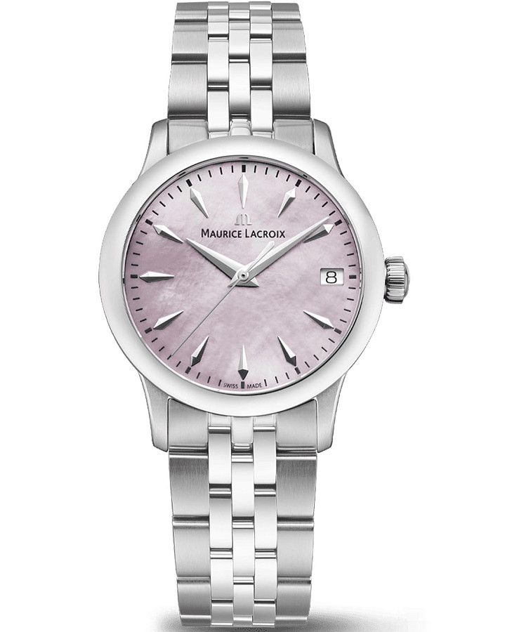 Часы Maurice Lacroix 1975 Quartz 33mm 751006-SS002-560-1 — женские, розовый
