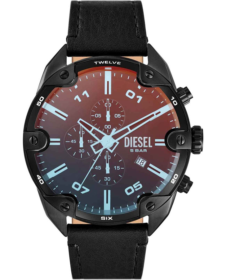 Часы Diesel Spiked DZ4667 — мужские, коричневый