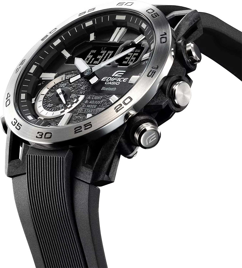 Часы Casio Edifice ECB-40P-1A — кварцевые, сталь металл