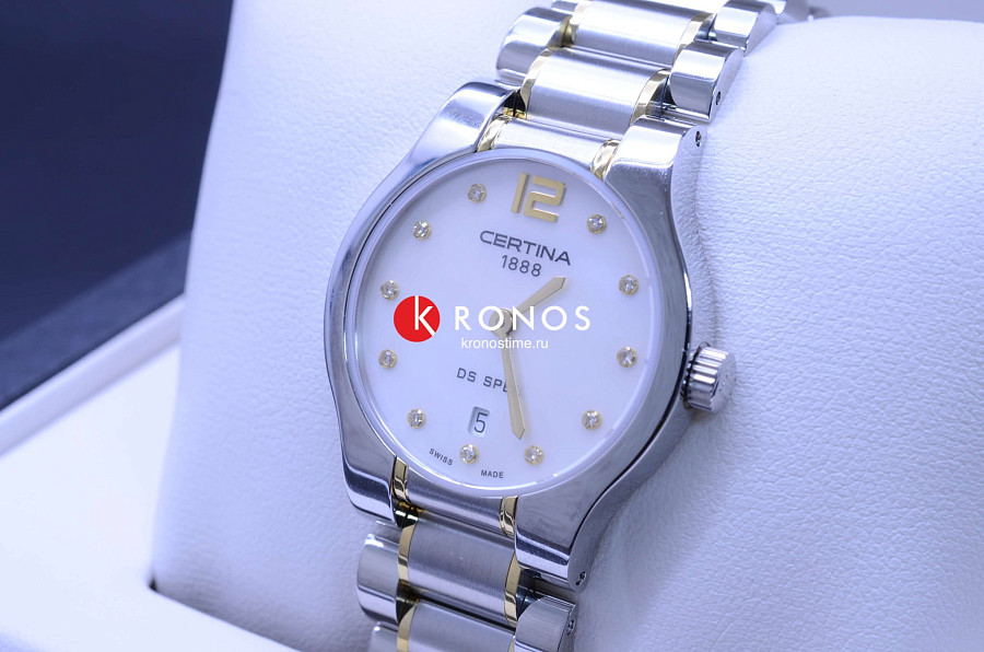 Часы Certina Lady Round C012.209.22.116.00 — женские, сталь c pvd покрытием