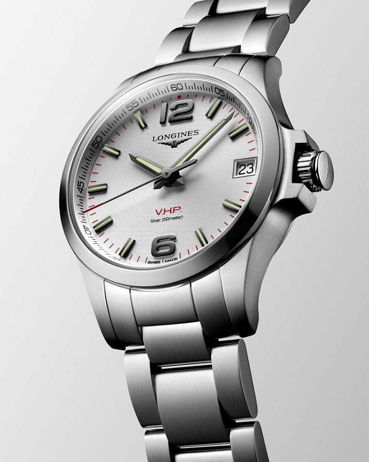 Часы Longines Conquest V.H.P. L3.316.4.76.6 — Швейцария, кварцевые