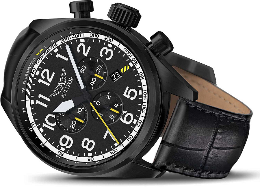Часы Aviator Airacobra P45 Chrono V.2.25.5.169.4 — кварцевые, сталь металл